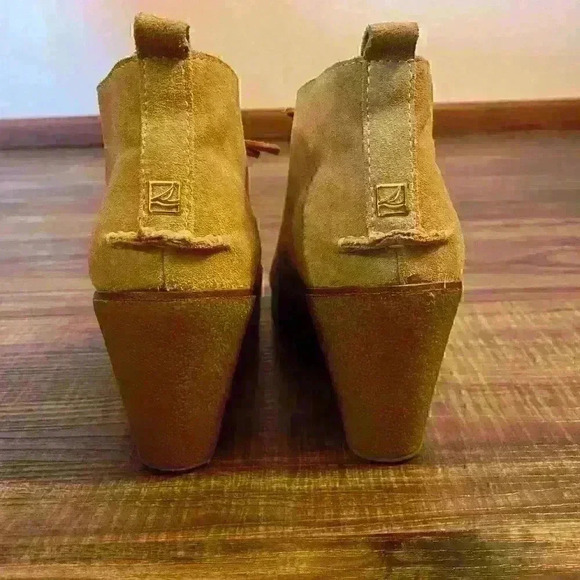 Sperry Harlow Wedge Chukka Bootie Tan Sz 8.5 - Picture 12 of 12